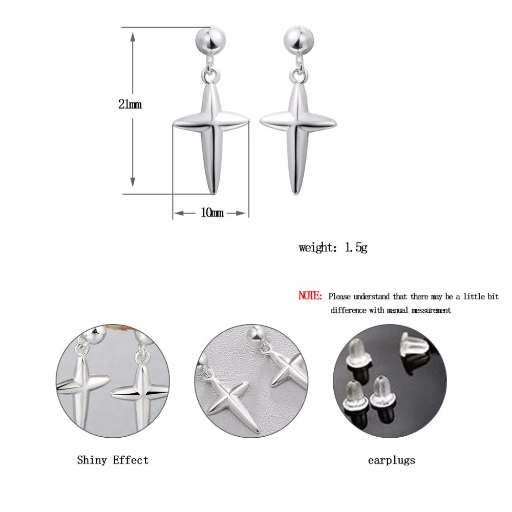 cross earrings baroque