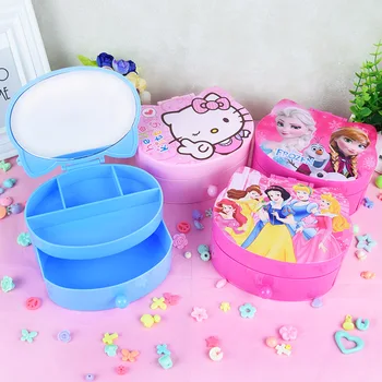 

DIY girl cosmetic jewelry box sundries box headdress cute heart shaped storage box