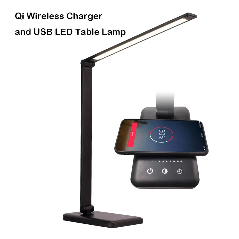  3 In1 Wireless Charger Led Desk Lamp Luminaria Multifunction Led Table Lamp Touch Table Lamp for IP