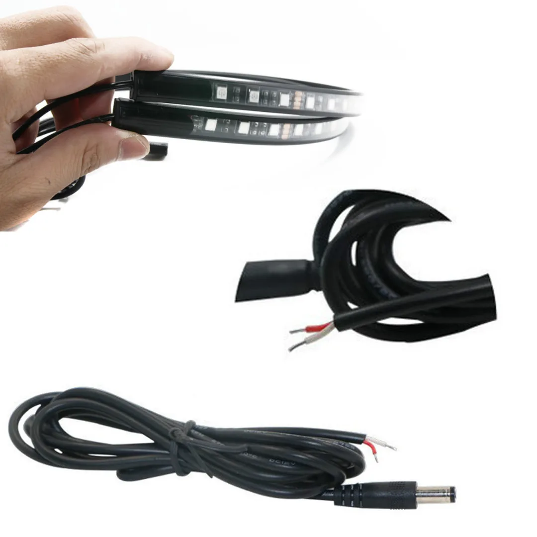 JX-LCLYL 4pcs RGB LED Strip Under Car Tube Underglow Underbody Neon Light System Kit