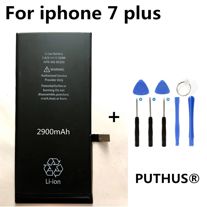 Новая замена батареи для Apple iphone 7 plus реальная емкость 2900 mAh 0 цикл батарея для iphone 7 plus с инструментами для ремонта