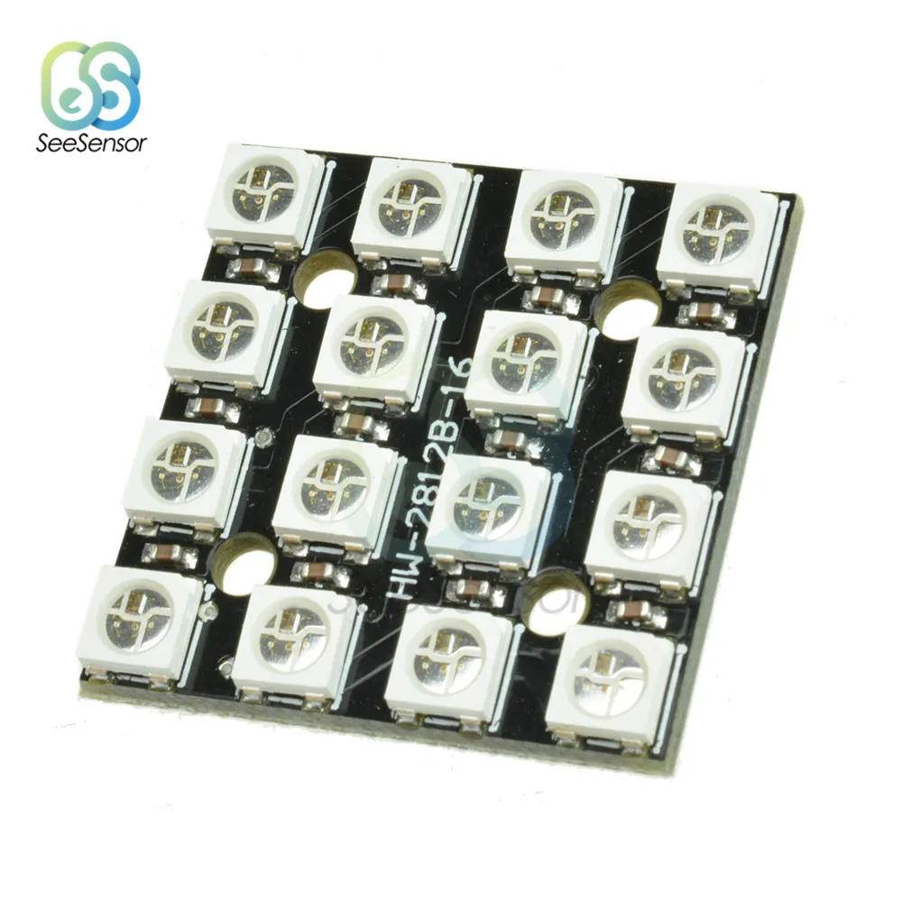 Светодиодная кольцевая лампа WS2812B RGB 3 4 7 8 12 16 24 бита Модуль светильник щения с