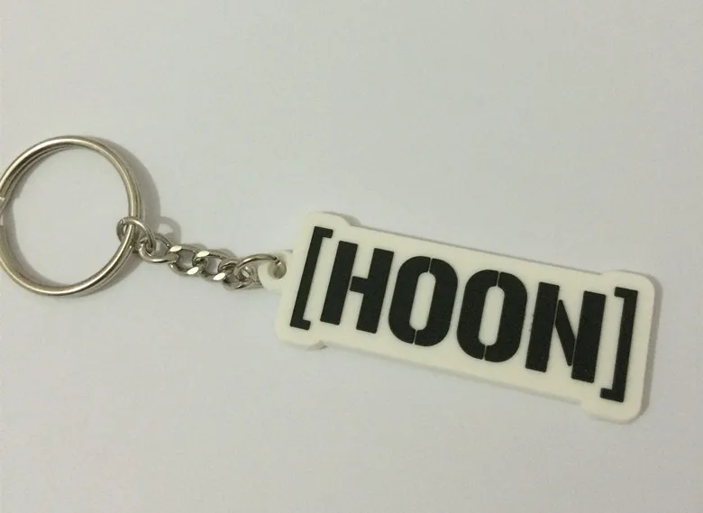 Hoon Keychain Custom Logo PVC Keychains letter Keyring Business Gift