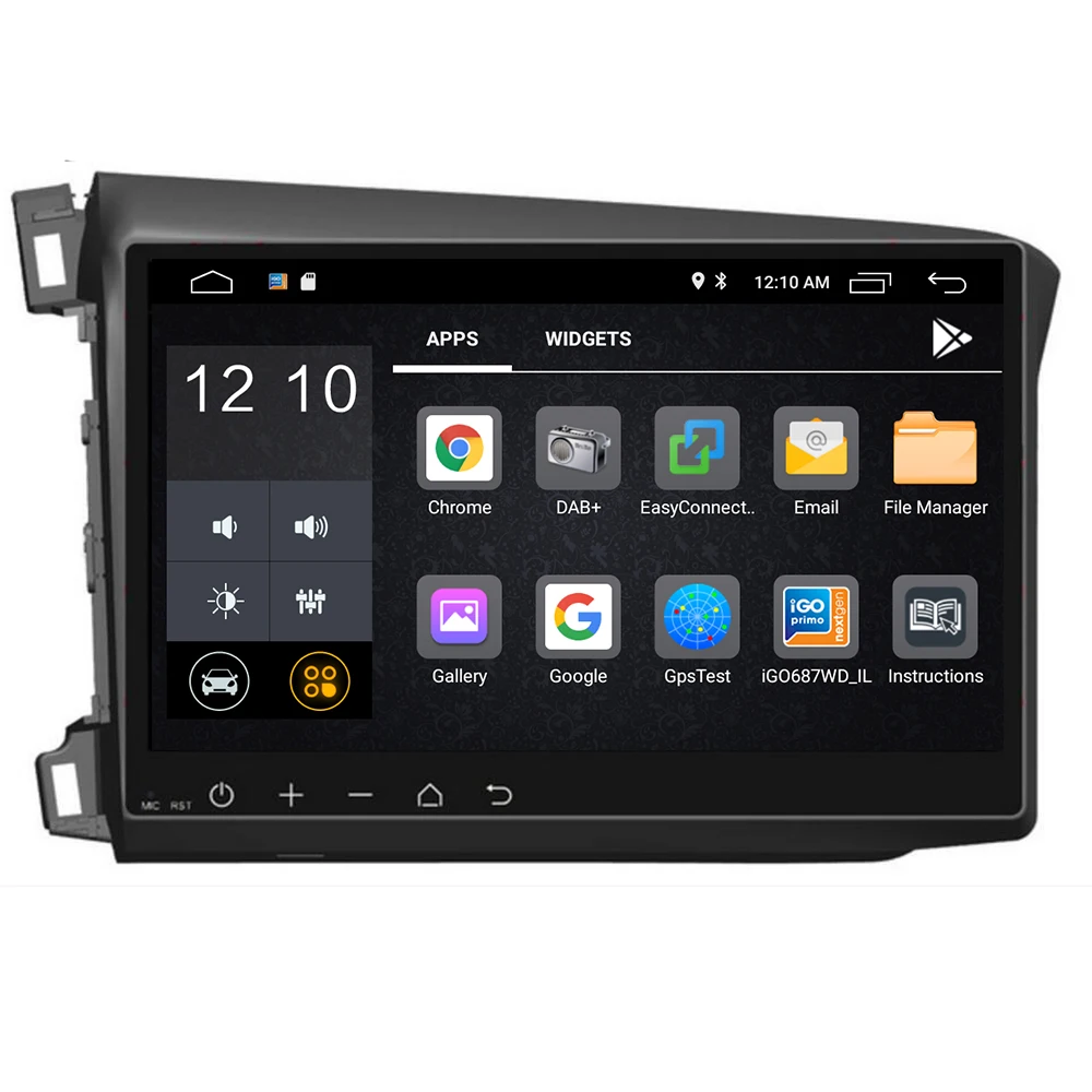 Flash Deal 10.2" Android 9 4+32G DSP Car DVD Player GPS navigation For HONDA CIVIC 2012-2015 head unit multimedia player tape recorder 3