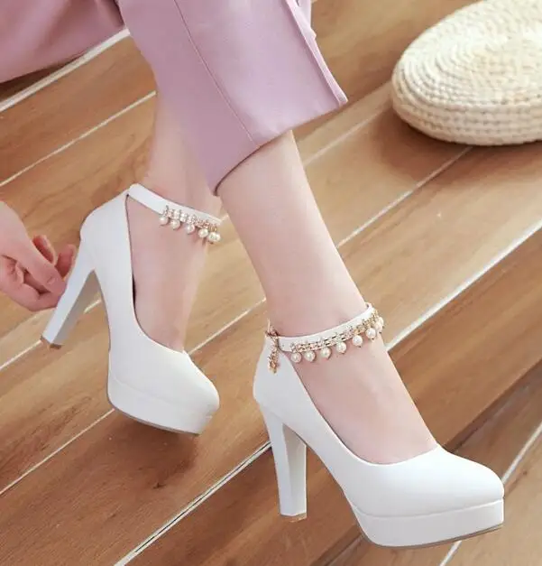 Женские свадебные туфли Zapatos Mujer Laides Размер 22-62 Sapato на платформе элегантные