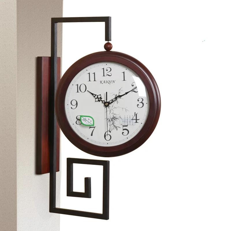 

Large Double Sided Wall Clock Vintage Wooden Shabby Chic Modern Decor Wall Clocks Home Decor Farmhouse Decor Wall Mirror WZH059