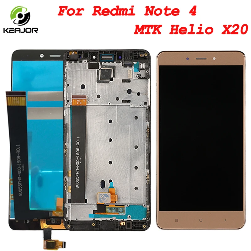

Screen For Xiaomi Redmi Note 4 Touch Screen Digitizer Assembly Replacement For Redmi Note 4 MTK Helio X20 Display Replacement