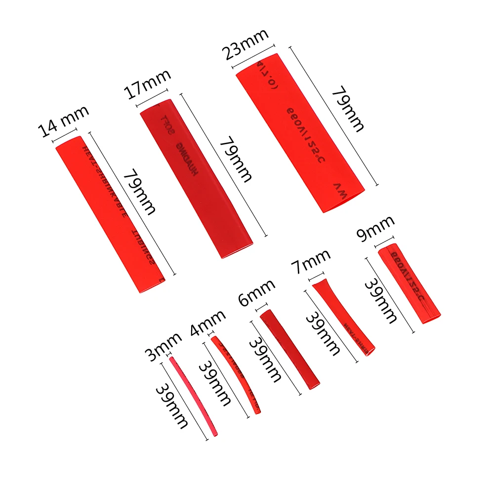 DIYWORK 328 шт 8 размер трубки ассортимент оплетка трубки полиолефин 2:1 безгалогенная термоусадочная трубка обёрточная бумага провод кабель изолированный