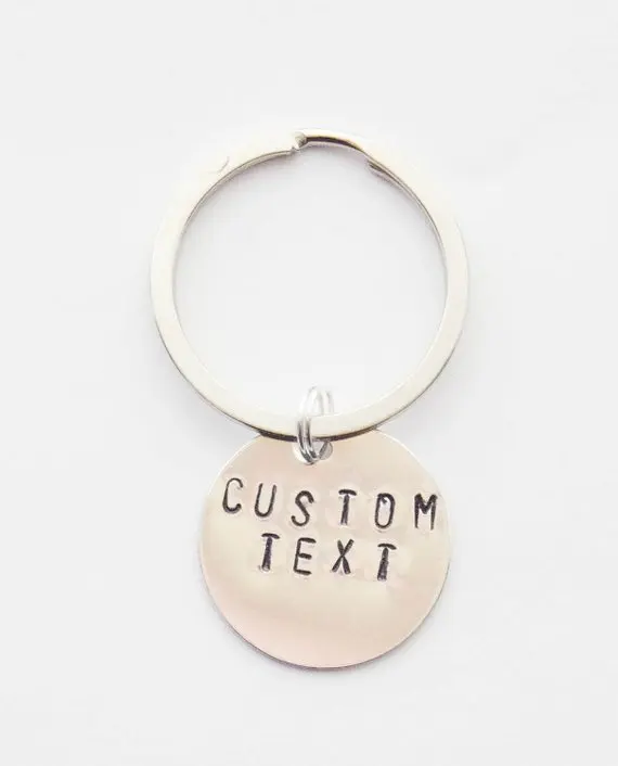 

Custom Keychain, Custom Name Keychain, Hand-stamped Keychain, Custom hand stamped name keychain,