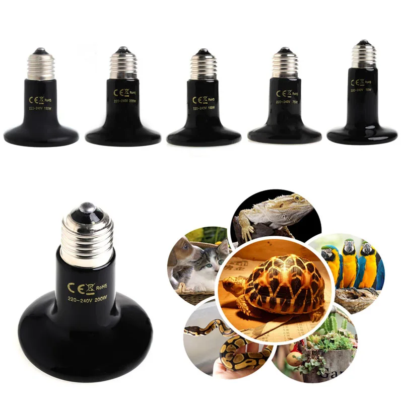

50/75/100/150/200W Pet Reptile Breeding Infrared Ceramic Heater Light Lamp Bulbs