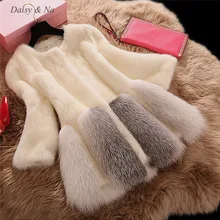 Daisy & Na Garment Women’s Loose Faux Raccoon Fur Coat Jacket Parka Luxury Outwear Thicken 003