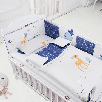 

Baby Bed Bumper Protector Comfortable Newborn Cot Crib Protection Bumper Cartoon Bed Sheet Bedding Infant Bedding Set