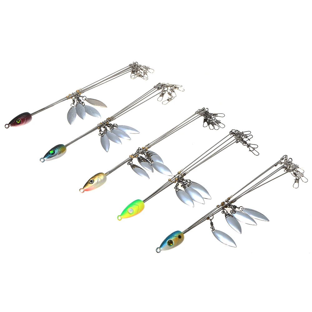 5 цветов/комплект, зонтик, рыболовные приманки, 5 рук, зонтик Алабама, приманки для рыбалки, приманка для баса, набор приманок плавающие приманки