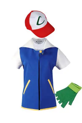 2018 высокое качество Pokemon Ash Ketchum Косплей костюмы косплей карманные монстры Синяя