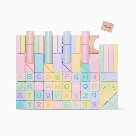 

Original Home 80PCS Wooden Block Building Blocks Baby Development Toys Colorful Toy For Childern Kids