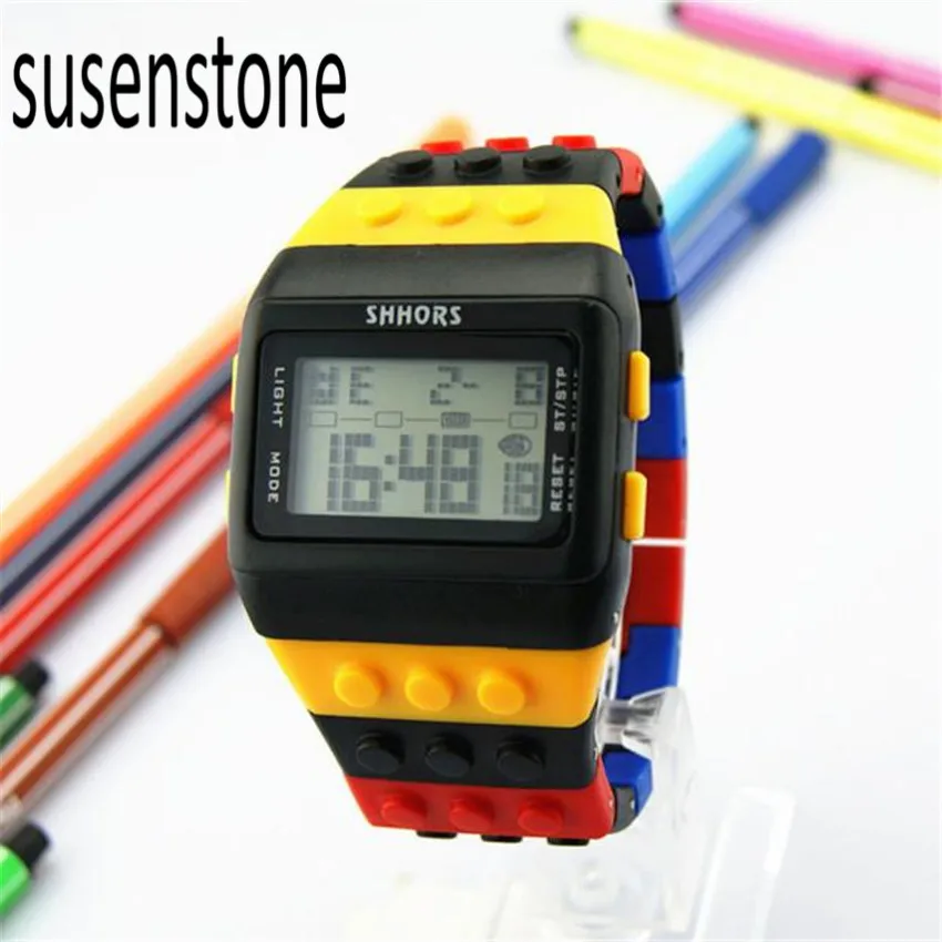 الساخنة رواية تصميم للجنسين ملون led الإلكترونية الرياضة ووتش المعصم الرقمية ووتش للأطفال بنين بنات ساعات هدية مثالية