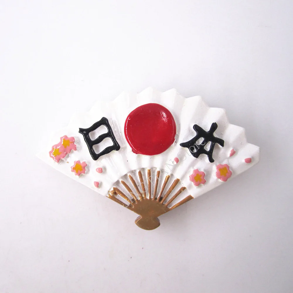Туристический сувенир магниты для холодильника стикер Япония Hokkaido Fuji горный Sumo Geishas Поющая девушка ниндзя ручная роспись 3D Смола Декор - Цвет: Mt Fuji Fan 2