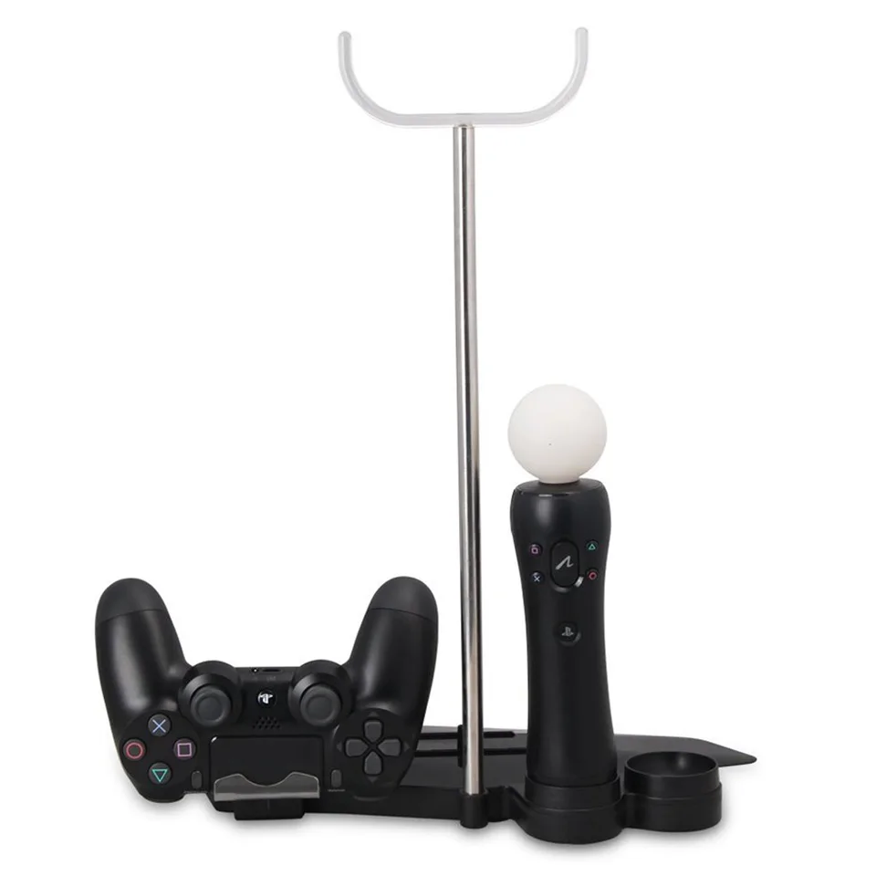 PS4 Slim PS4 Pro Многофункциональный кронштейн для хранения база вертикальная подставка держатель-двойной контроллер зарядная станция+ VR гарнитура висячая