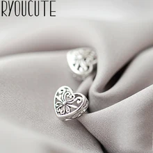 Модные Винтажные любовные сердца серьги женские подарки женские серьги из стерлингового серебра 925 пробы для женщин массивные ювелирные изделия Brincos