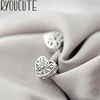 Boucles d'oreilles Vintage en forme de cœur pour femmes, bijoux tendance, couleur argent, cadeaux pour dames ► Photo 1/6