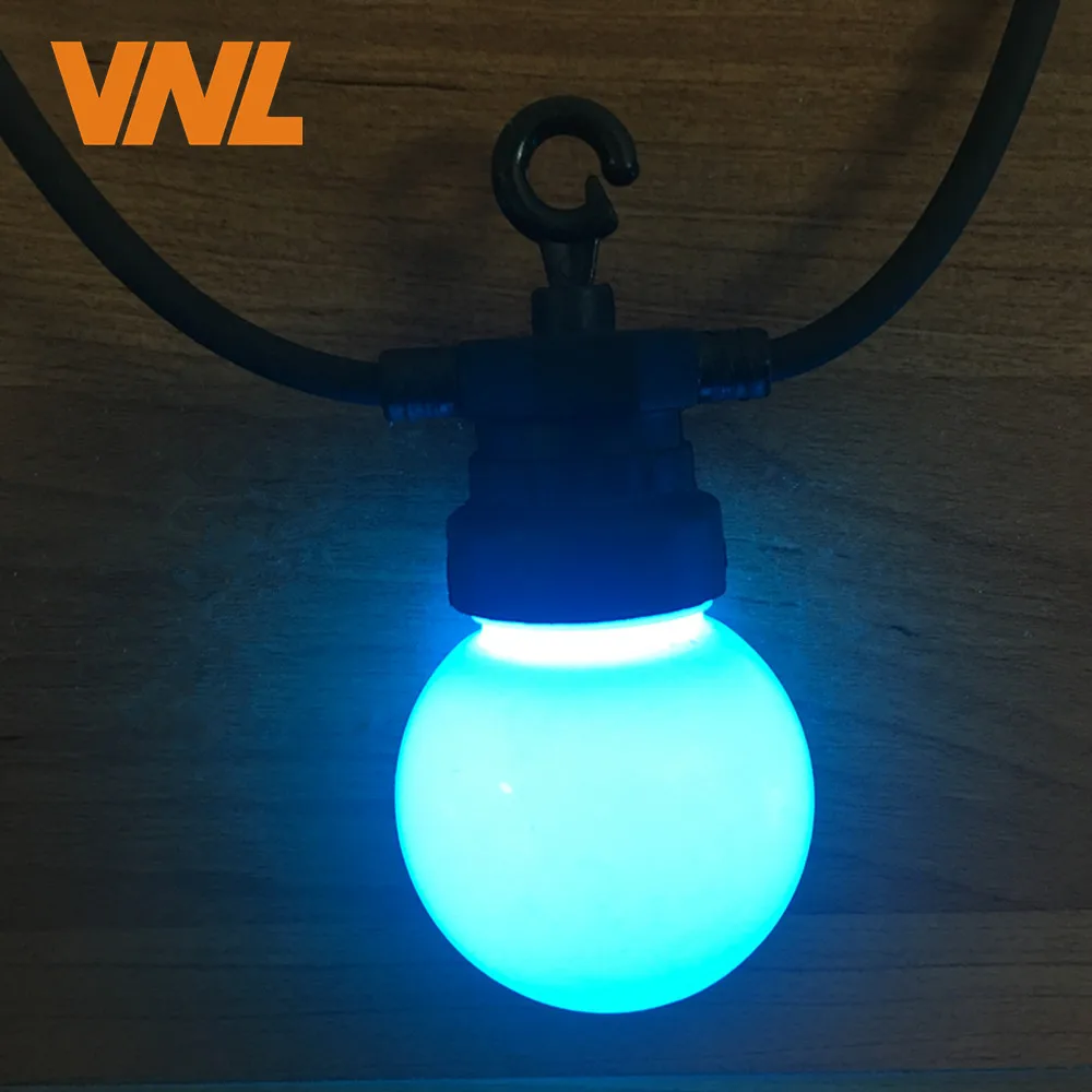 VNL IP65 RGB Глобус G50 молочная лампа струна Подключаемая наружная гирлянда для свадьбы рождественской вечеринки красочная гирлянда