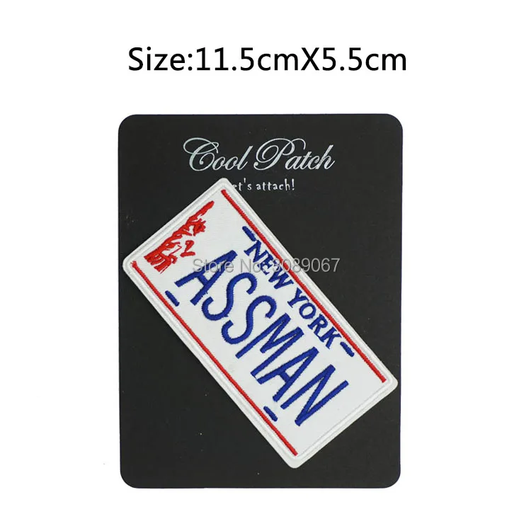 4 5 &quotCosmo Kramer's Impala NY ASSMAN номерной знак Seinfeld ТВ фильм Rock Аппликация в стиле панк iron