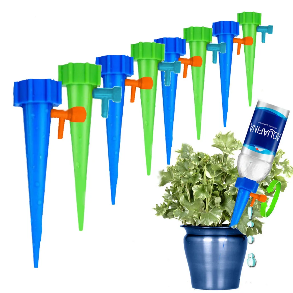 

2pcs Useful Self Watering Adjustable Stakes System Vacation Plant Waterer Self Automatic Watering Spikes Irrigation System #4ZI