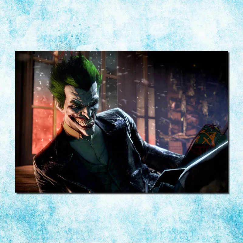 Joker Batman Arkham City Origin Game Art Silk Poster 013