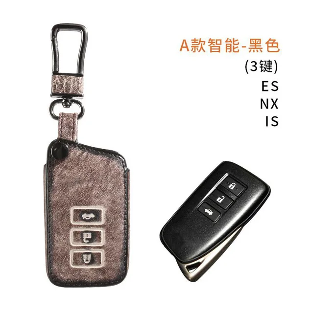 Кожаная Автомобильная цепь для ключей брелок чехол Чехол кошелек для Lexus IS250 RX270 RX350 RX300 CT200H ES250 ES350 RX NX GS брелок держатель сумка - Название цвета: Серый