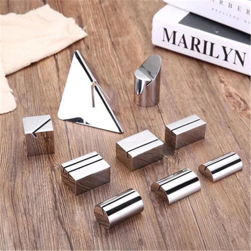 

Stainless steel solid table number hotel seat card table card menu card insert menu folder buffet menu card