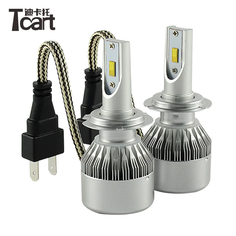 

Tcart 1Set H7 Car LED Headlights 36W Low BEAM Dipped beam C6F 6000K PX26D H7 White Headlamp Replacement Kit For Toyota RAV4 2006