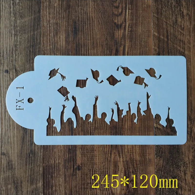 

New coffee cake spray mould Graduation team cake decorating tools FX-1