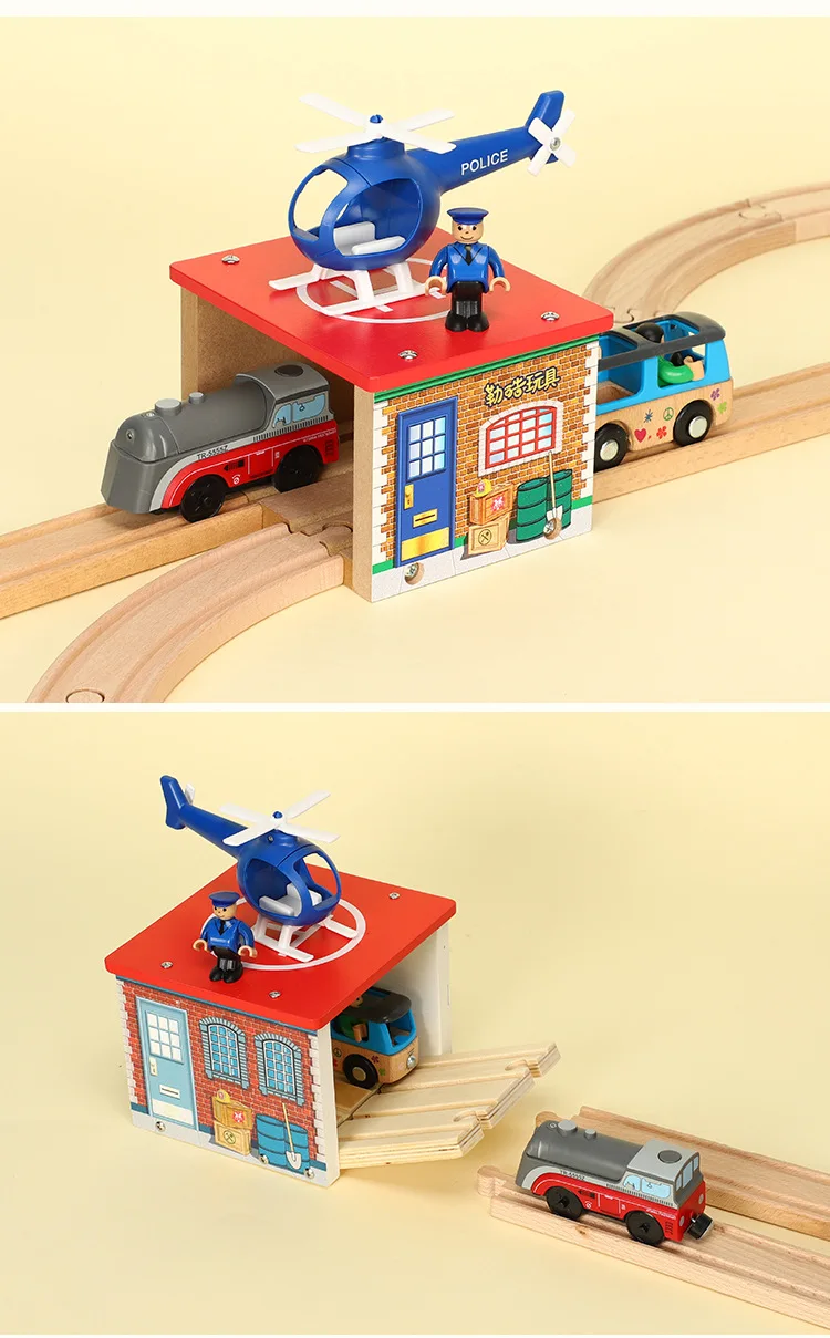 Деревянная железная дорога железнодорожные пути туннельная стоянка Место Аксессуары совместимы с Томасом деревянный поезд Biro игрушки для детей