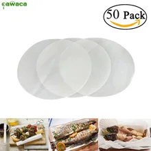 Pawaca выпечки Бумага 50 шт./компл. с антипригарным покрытием круг выпечки Мат Бумага коврик-вкладыш для круглые противни для тортов 6/8/9 дюймов Диаметр