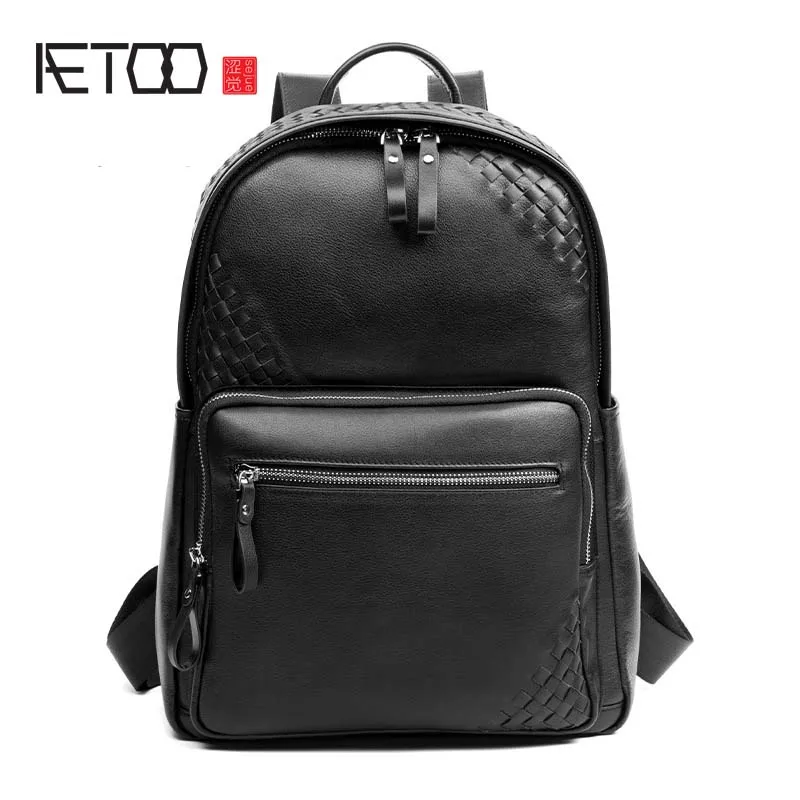 

BJYL 2018 latest men's first layer leather shoulder bag urban casual backpack hot boutique men's bag wholesale