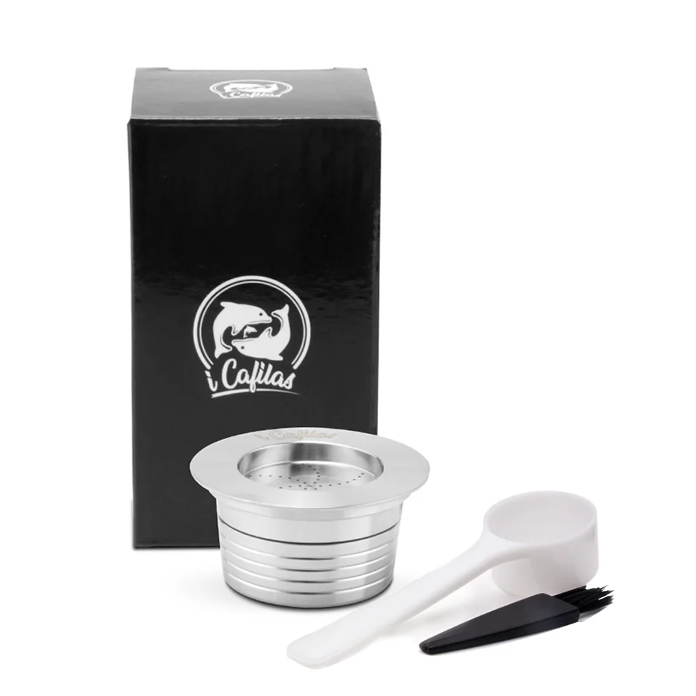 3PC/Set Stainless Steel Refillable Coffee Capsule Coffee Tamper Reusable Coffee Pod Business Birthday Coffeeware Gift 3PC/Set Stainless Steel Refillable Coffee Capsule Coffee Tamper Reusable Coffee Pod Business Birthday Coffeeware Gift