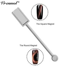 Vrenmol 1 шт. 3D магнит двухголовая Магнитная пластина ручка Сильный магнитный инструмент для маникюра кошачий глаз УФ-гель для ногтей