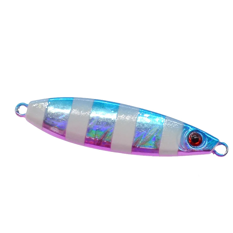 Pink Blue Glow Медленного тряски Jigbait приманки для рыбалки 20 Вт, 30 Вт, 40/50/60 г приманки искусственные жесткие приманки берег длинный Литой Bambusa желтый Карп окунь - Цвет: Pink Blue Glow