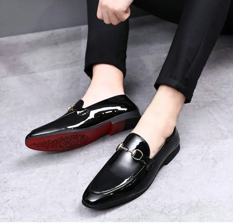 Men's Casual Shoes Loafers Spring Autumn Slip-On Loafers Men Black Mens Shoes Casual Mens Loafers Rivet Big Size 46 47 48 Socks (2)