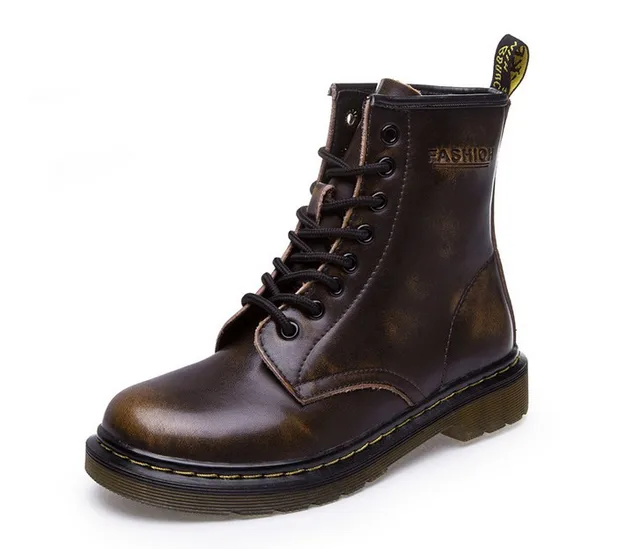 Luxury Men's Boots Genuine Leather British Style Martin Boots Designer