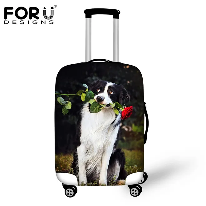 FORUDESIGNS 3D Border Collie собака багаж защитный чехол эластичный стрейч костюм чехол Чехлы для 18-30 дюймов чехол S/M/L Крышка - Цвет: H183