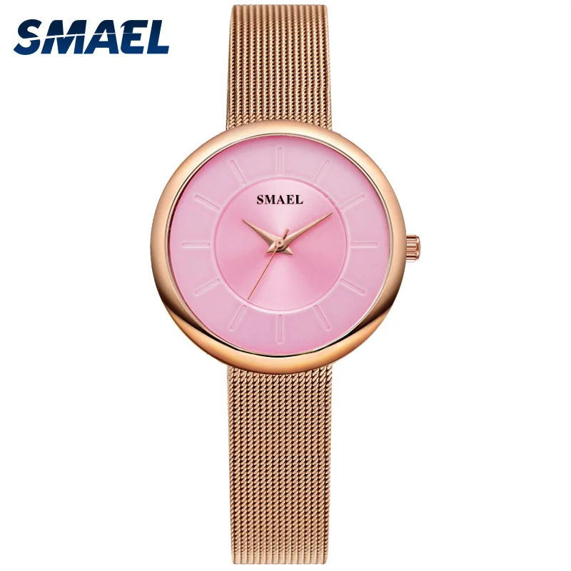 

SMAEL Women Watches Luxury Brand Watch Stainless Steel Waterproof Clock Ladies 1908 montre femme Retro Quartz Wristwatches Women