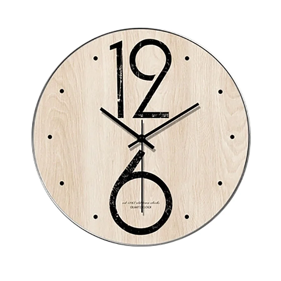 

Minimalist Mute Nordic Simple Art Clock Creative Large Kitchen Wooden Watch Digital Wall Clock Modern Design Wall Clocks Needle