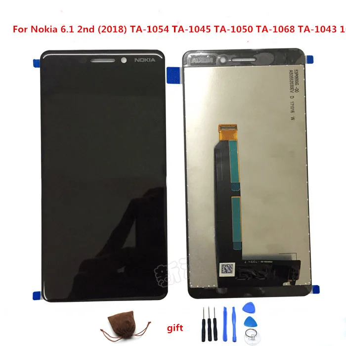 

100%Original 5.5 For Nokia 6 TA-1025 TA-1021 TA-1033 TA-1021 TA-1033 TA-1025 LCD Display Screen With Frame Digitizer Assembly
