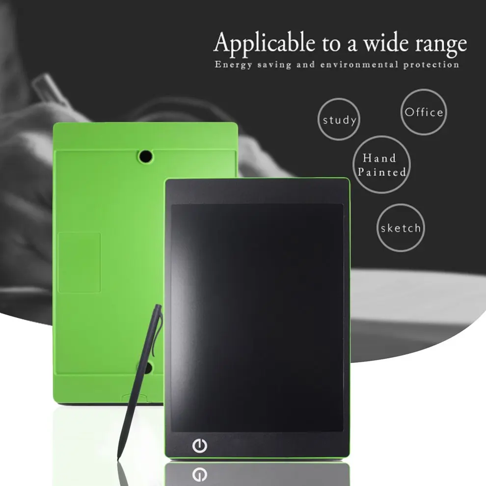Green Color 9.7 Inch Electric LCD Screen Writing Pad Digital Drawing