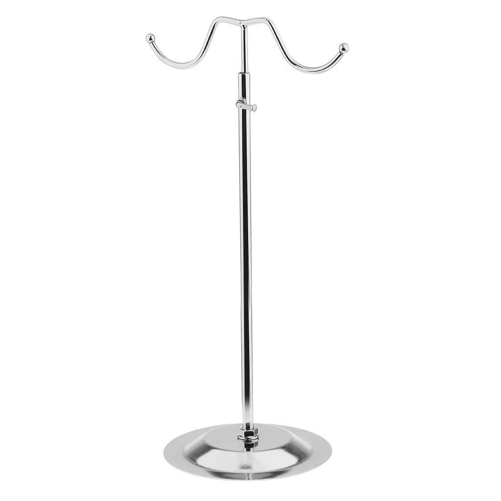 

Double hook handbag holder, height adjustable