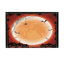 Тыква Декор паук в паутине для Хэллоуина коврики для ванной нескользящие дверные коврики пол прихожей передней двери коврики