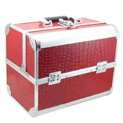 Дорожная сумка для отдыха чемодан высокое Класс Алюминий Макияж Чехол крокодил зерна кожаный Toolbox коробка косметичка Сумки для хранения