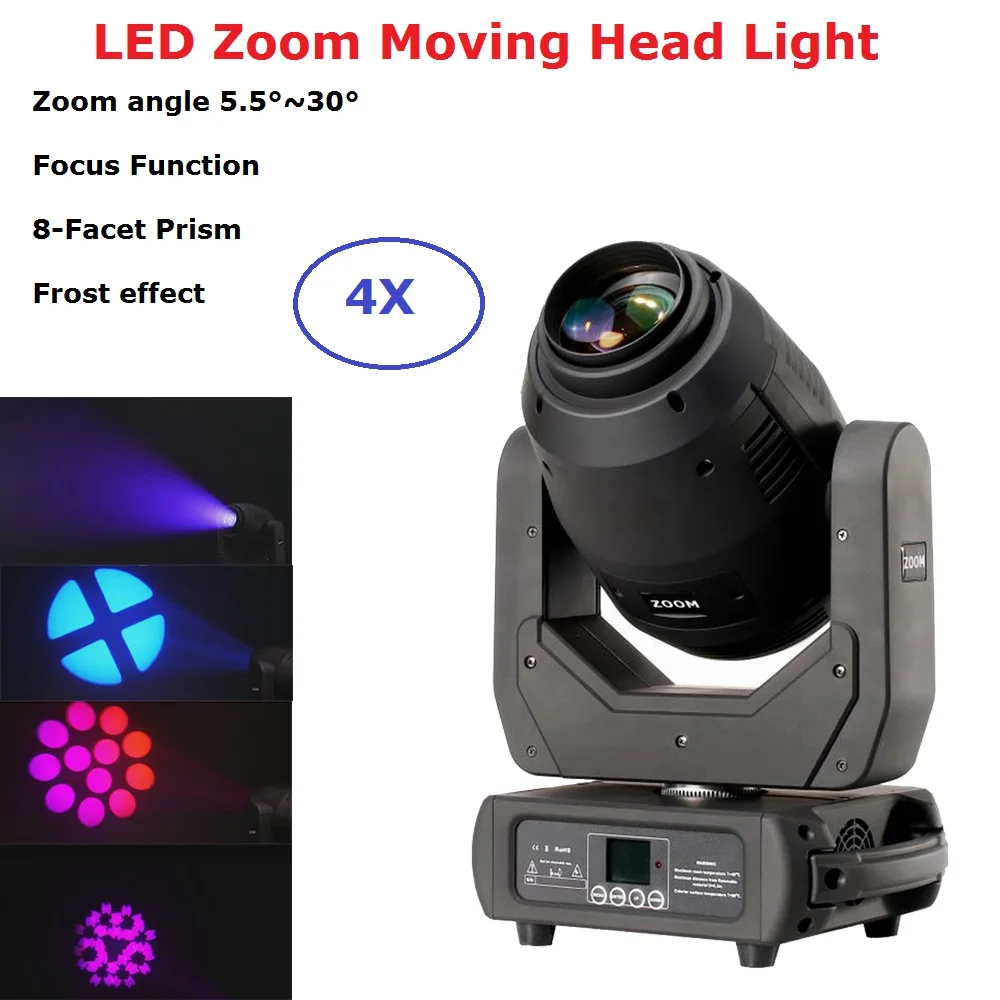 4в1 кейс для полетов 250 Вт LED Lyre Zoom Moving Head Light Beam Spot Wash DJ Stage ночной клуб свадебное Dj