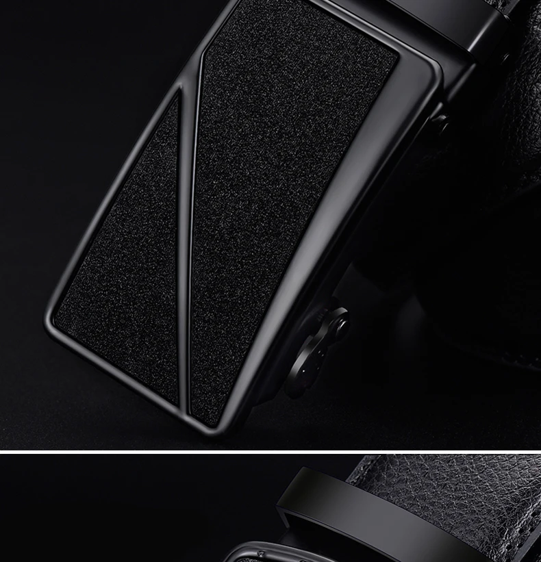 JIFANPAUL кожаный мужской ремень высокого качества черный ремень классический дизайн металлическая Автоматическая пряжка
